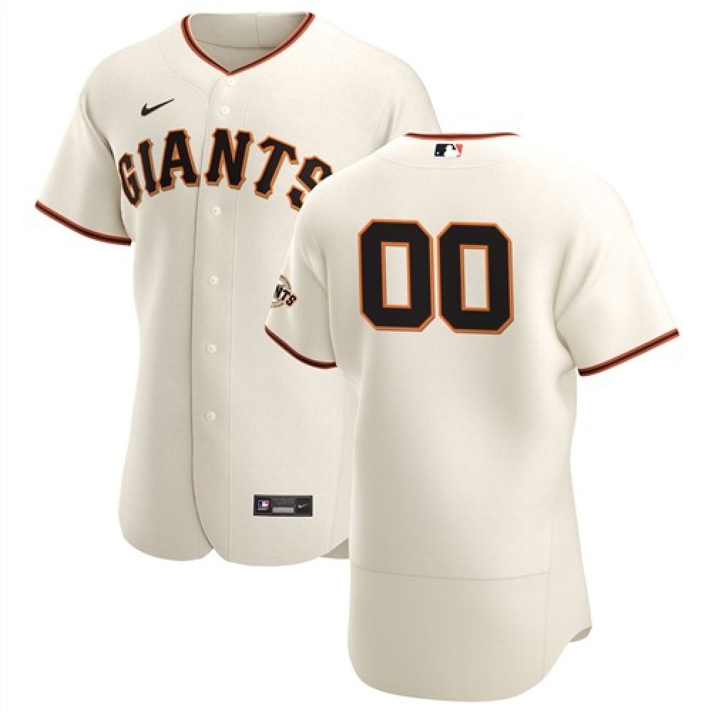Men’s San Francisco Giants Cream Customized Stitched MLB Jersey