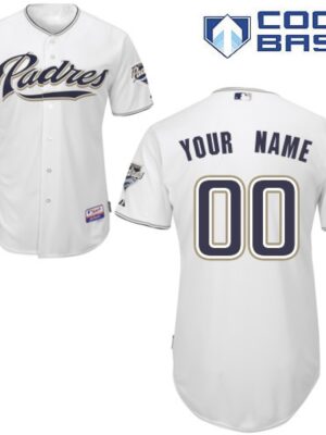 Padres Customized Authentic White Cool Base MLB Jersey