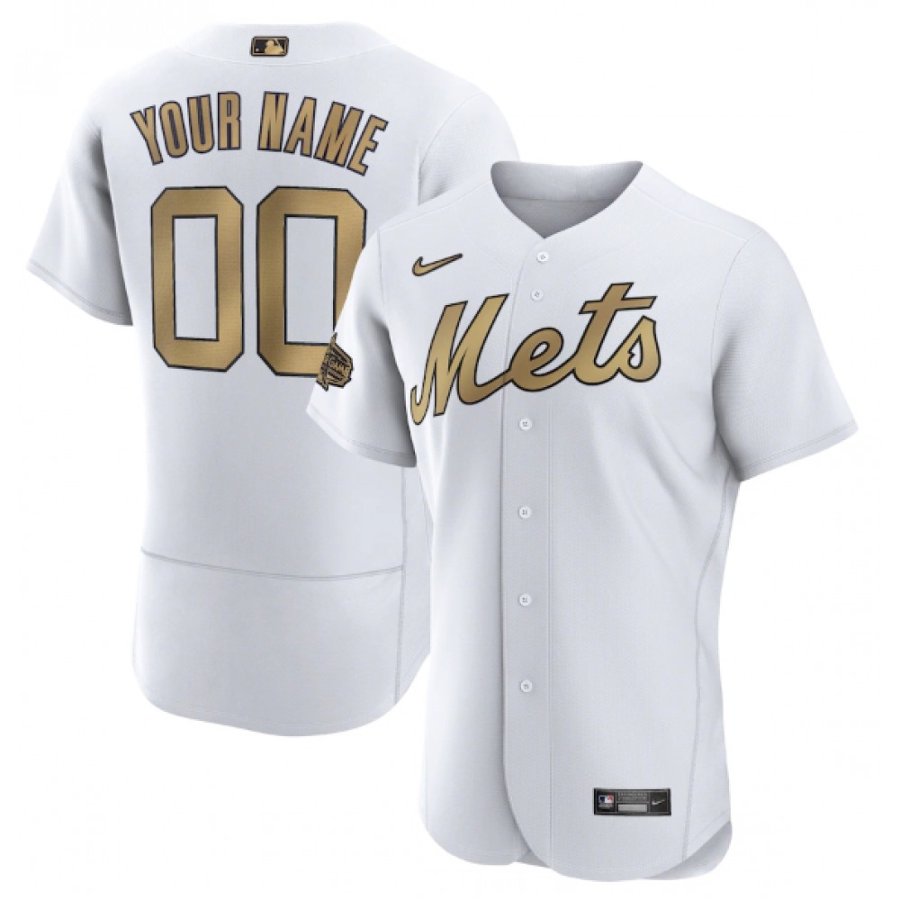 Men’s New York Mets ACTIVE Player Custom 2022 All-Star White Flex Base Stitched MLB Jersey