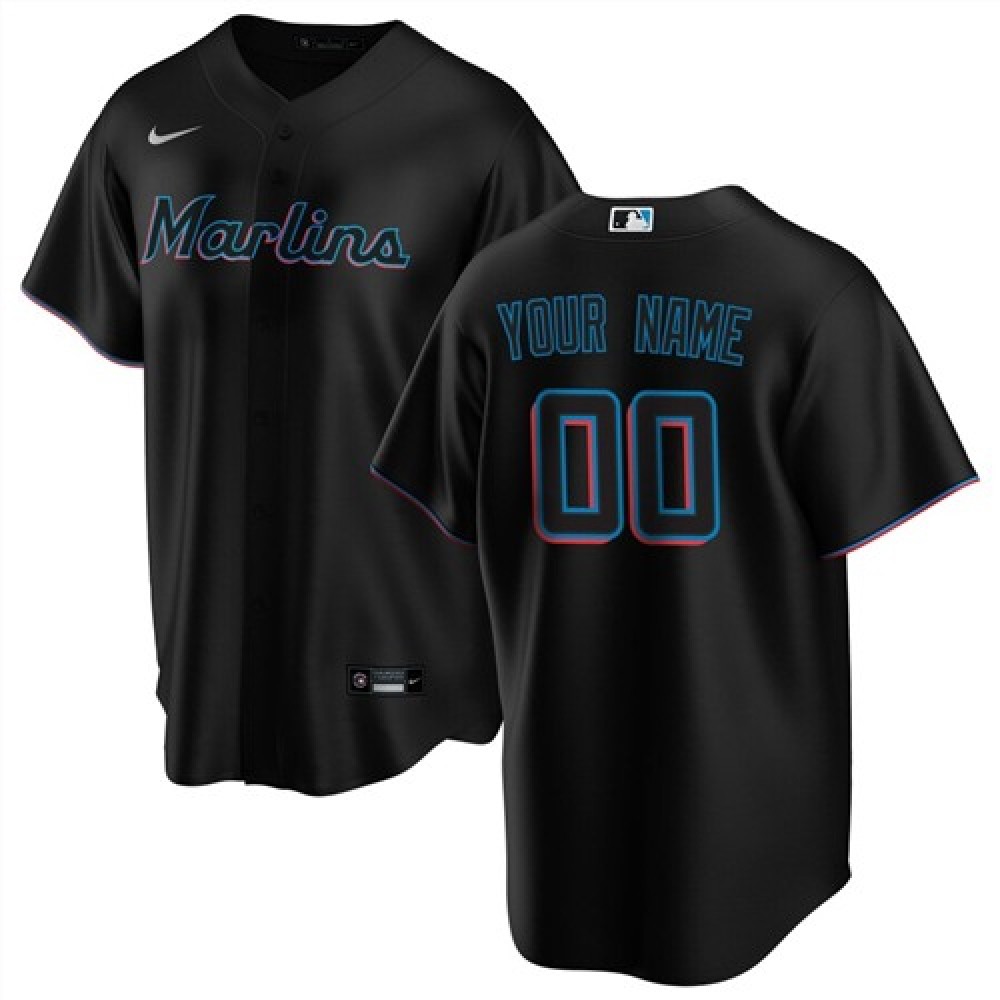 Men’s Miami Marlins Customized Stitched MLB Jersey