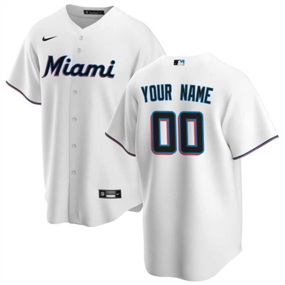Men’s Miami Marlins Customized Stitched MLB Jersey