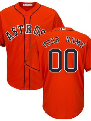 Astros Personalized Orange MLB Stitched Jersey