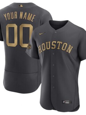 Men's Houston Astros ACTIVE Player Custom 2022 All-Star Charcoal Flex Base Stitched Baseball Jersey