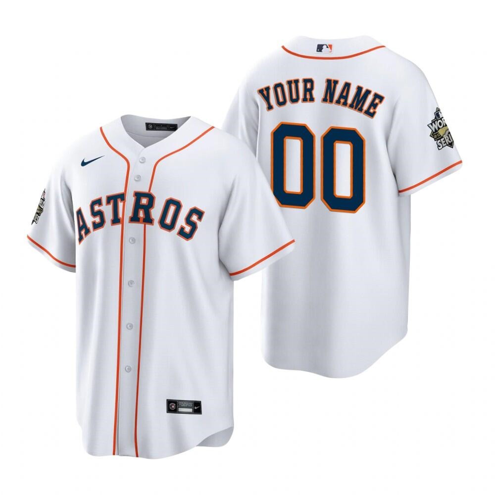 Men’s Houston Astros ACTIVE Player Custom White 2022 World Series Home Stitched Baseball Jersey