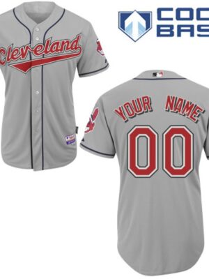 indians Personalized Authentic Grey MLB Jersey