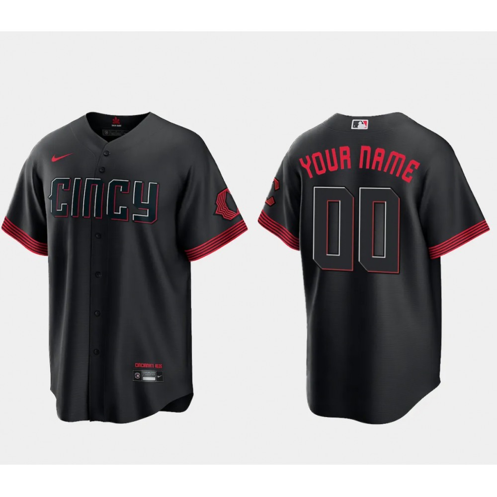 Men’s Cincinnati Reds ACTIVE Player Custom 2023 City Connect Cool Base Stitched Baseball Jersey