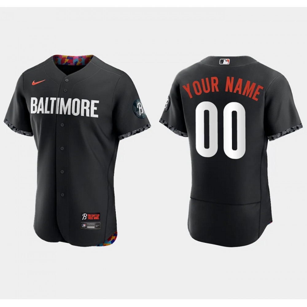 Men’s Baltimore Orioles ACTIVE Player Custom Black 2023 City Connect Flex Base Stitched Baseball Jersey