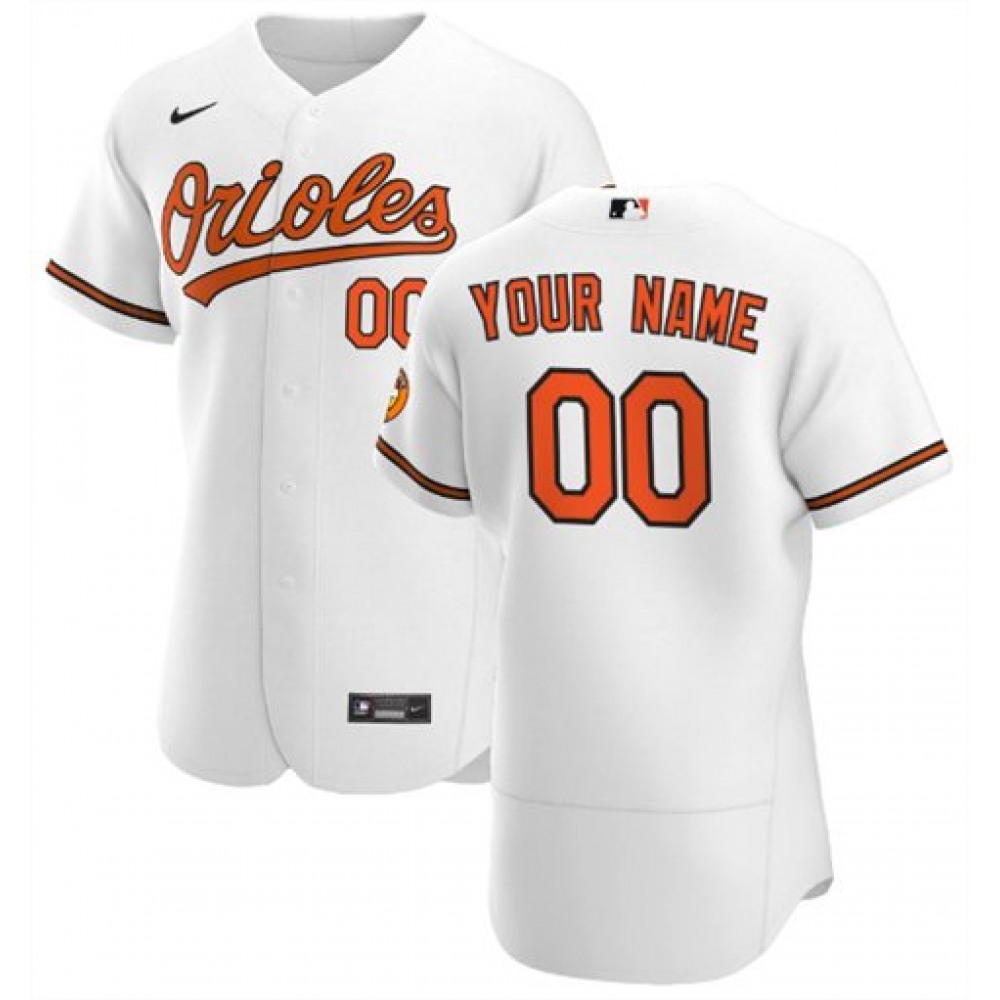 Men’s Baltimore Orioles White Customized Stitched MLB Jersey