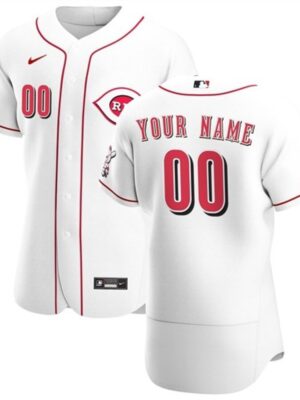 Men's Cincinnati Reds White Customized Stitched MLB Jersey