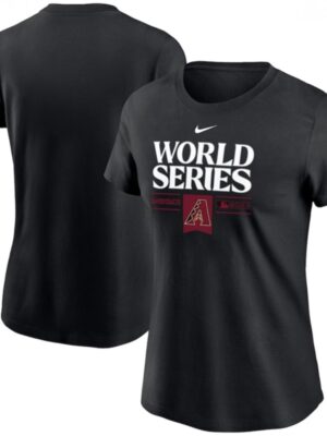 Women's Arizona Diamondbacks Black 2023 World Series Collection T-Shirt(Run Small)