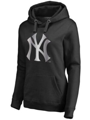 Women's New York Yankees Platinum Collection Pullover Hoodie Black