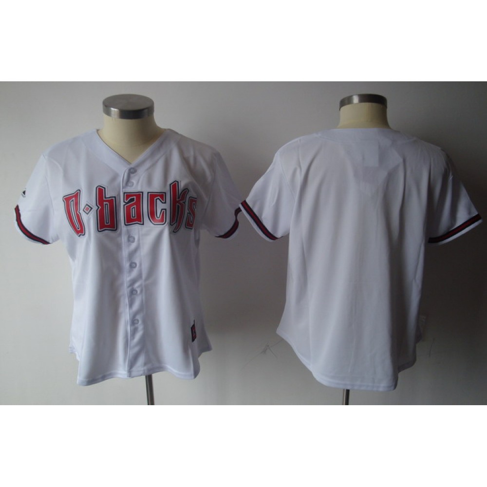 Diamondbacks Blank White Women’s Fashion Stitched MLB Jersey