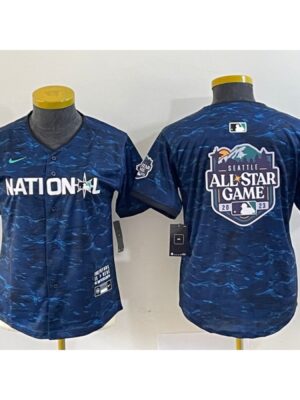 Women's 2023 All-star Royal Big Logo Stitched Baseball Jersey(Run Small)