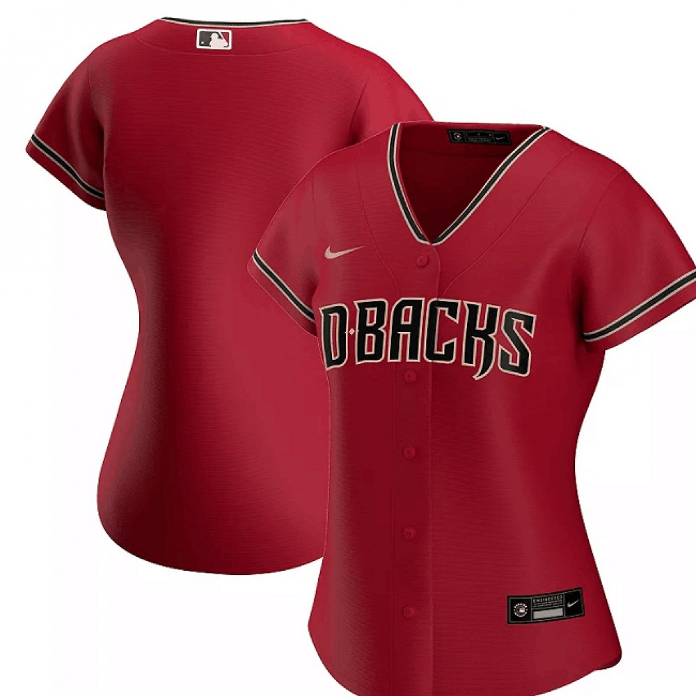 Women’s Arizona Diamondbacks Blank Red Cool Base Stitched Baseball Jersey(Run Small)