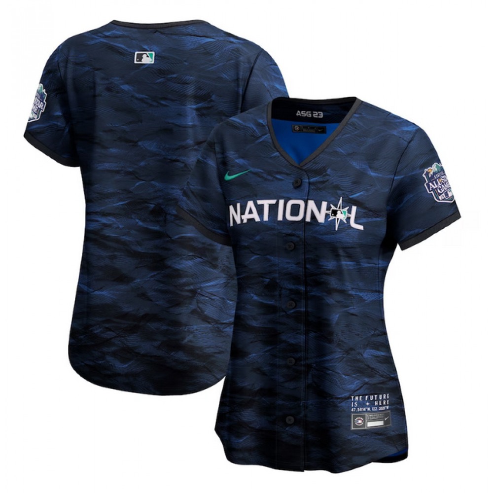 Women’s Blank 2023 All-star Royal Stitched Baseball Jersey(Run Small)