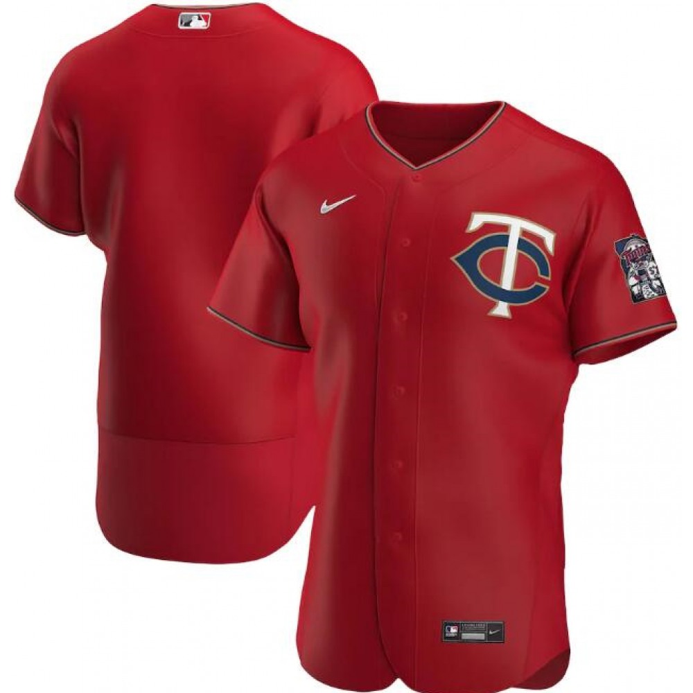 Men’s Minnesota Twins Blank Red Flex Base Stitched MLB Jersey