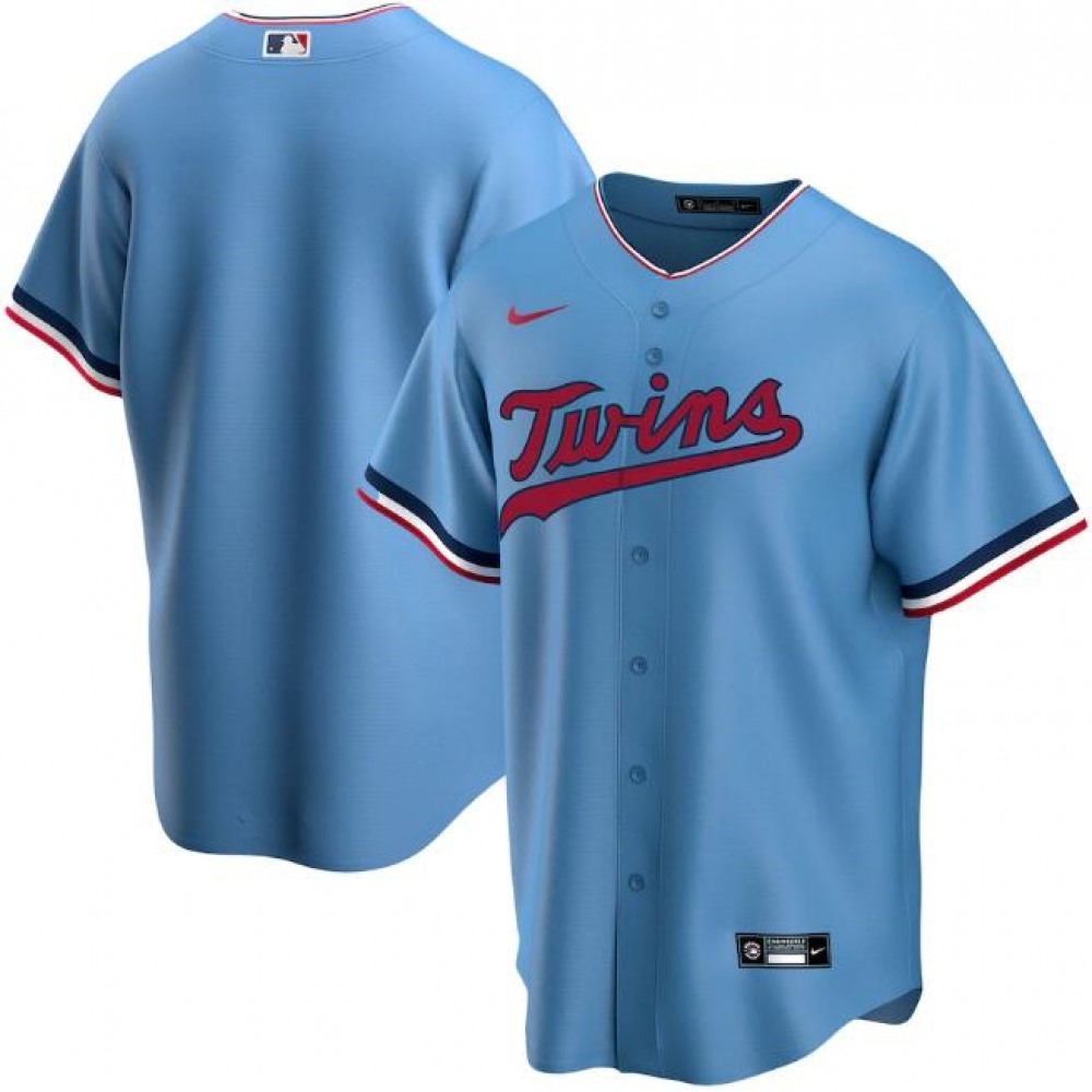 Men’s Minnesota Twins Blue Cool Base Stitched Jersey