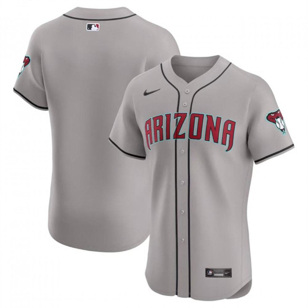 Men’s Arizona Diamondbacks Blank Grey Flex Base Stitched Jersey