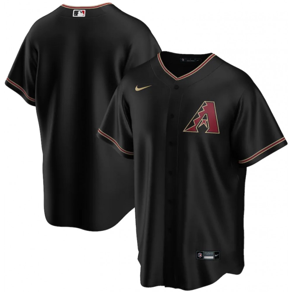 Men’s Arizona Diamondbacks Blank Black Cool Base Stitched Jersey