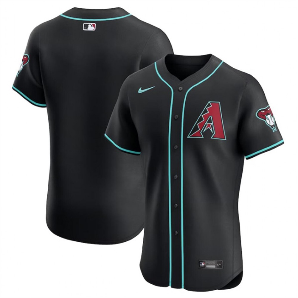 Men’s Arizona Diamondbacks Blank Black Flex Base Stitched Jersey