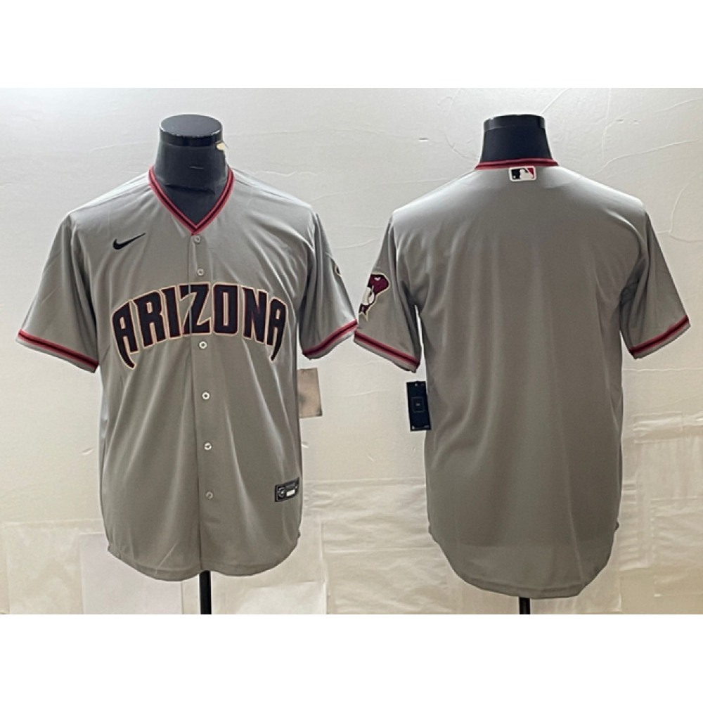 Men’s Arizona Diamondbacks Blank Grey Cool Base Stitched Baseball Jersey