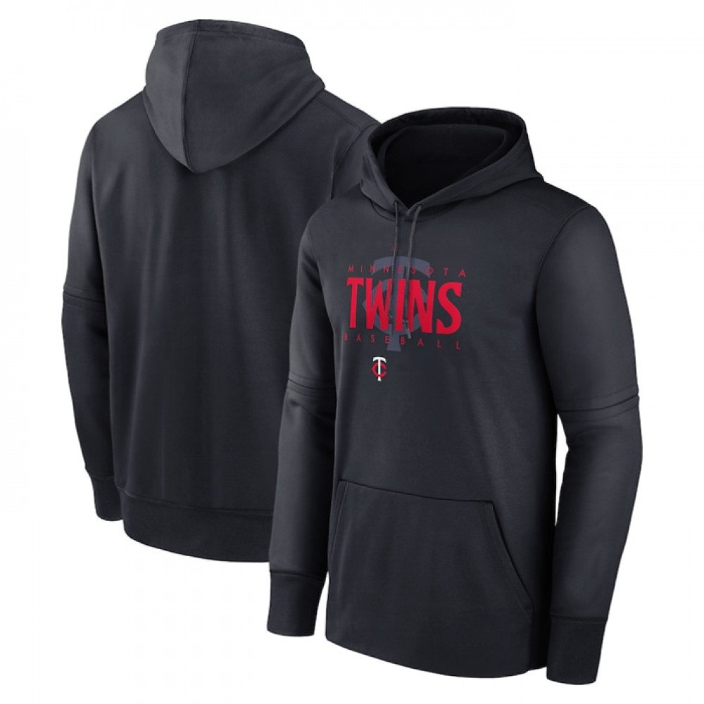Men’s Minnesota Twins Navy Pregame Performance Pullover Hoodie
