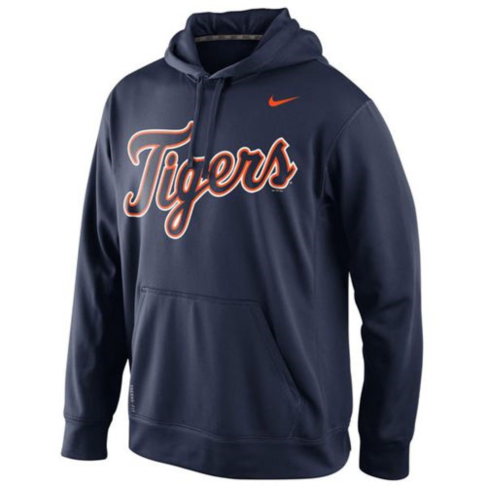 Detroit Tigers Men’s KO Wordmark Perfomance Navy MLB Hoodie