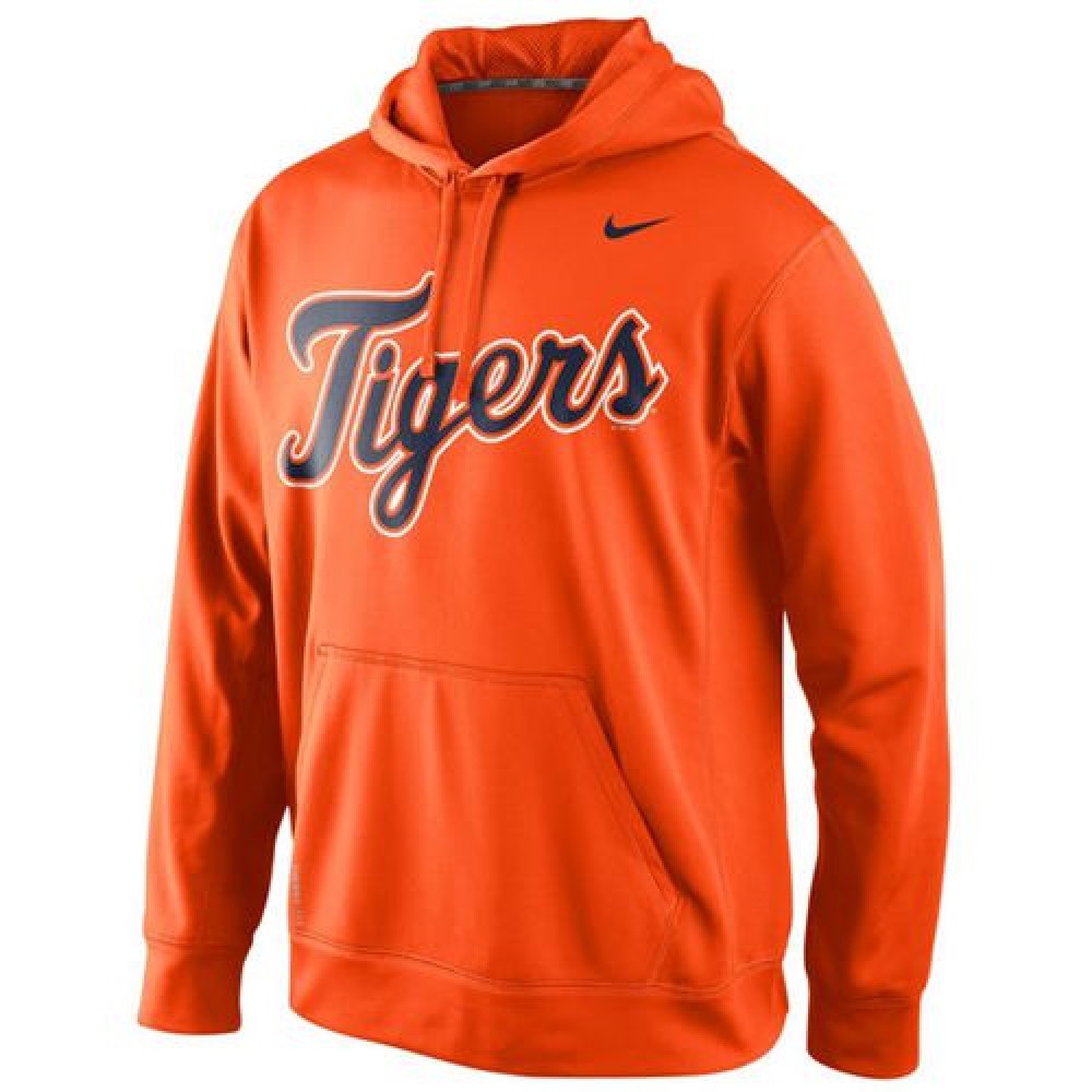 Detroit Tigers Men’s KO Wordmark Perfomance Orange MLB Hoodie