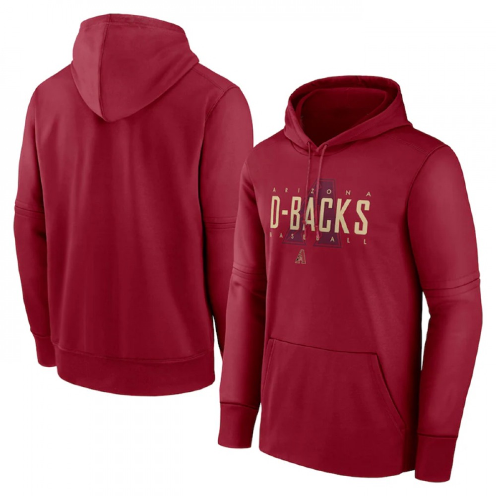 Men’s Arizona Diamondbacks Red Pregame Performance Pullover Hoodie