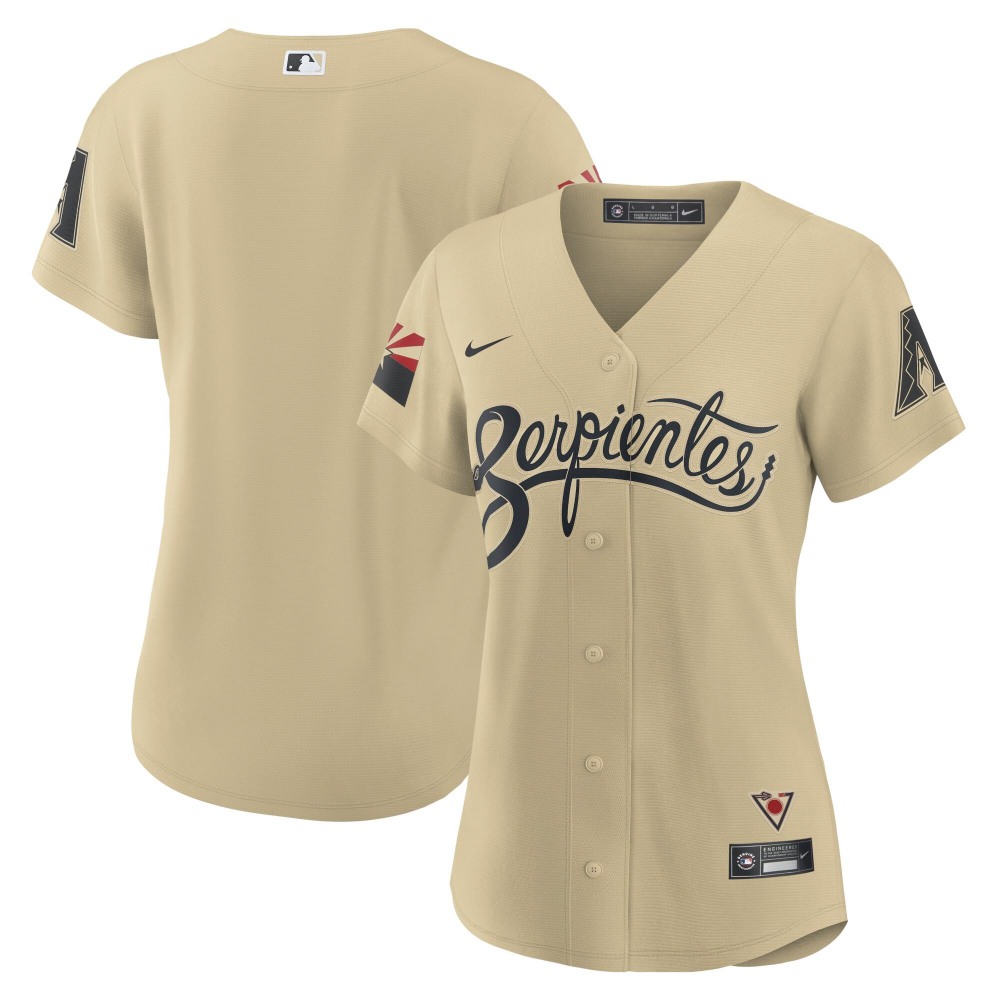 Women’s Arizona Diamondbacks Blank 2021 Cream City Connect Stitched Baseball Jersey(Run Small)