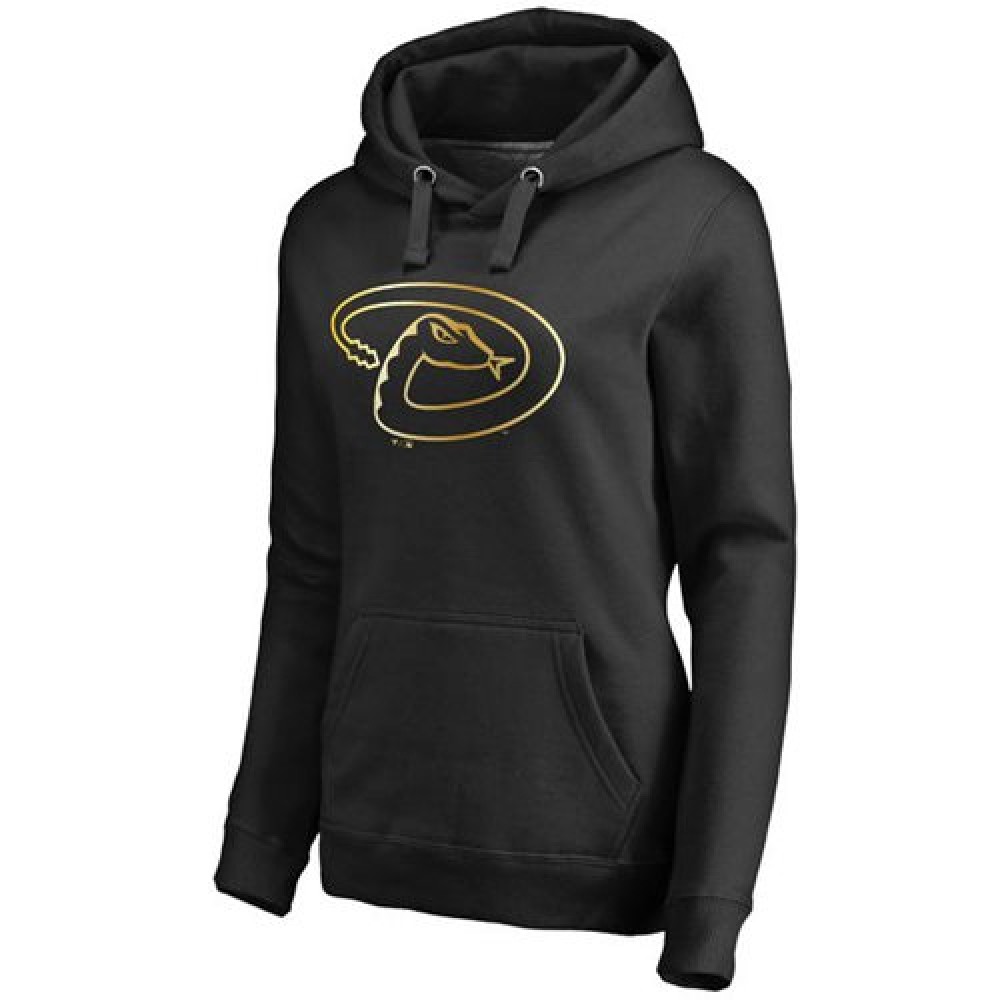 Women’s Arizona Diamondbacks Gold Collection Pullover Hoodie Black