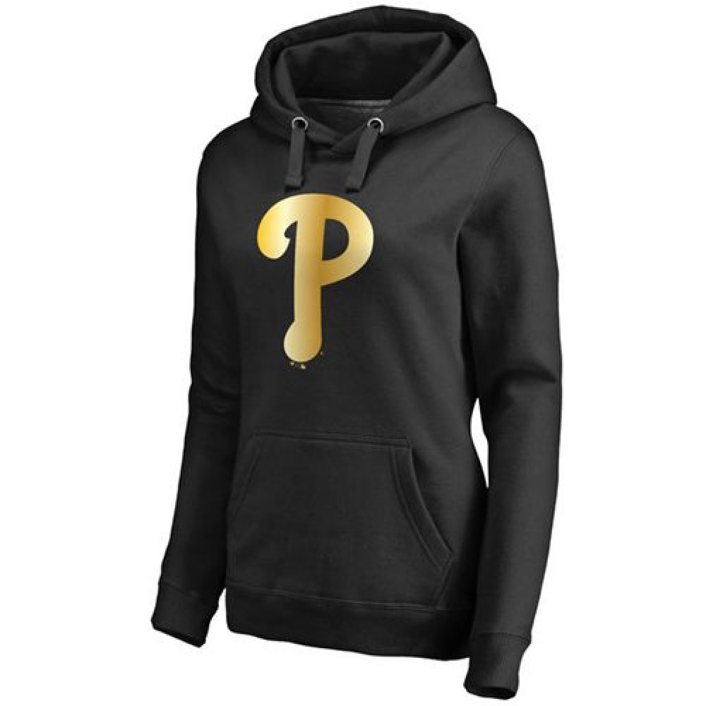 Women’s Philadelphia Phillies Gold Collection Pullover Hoodie Black
