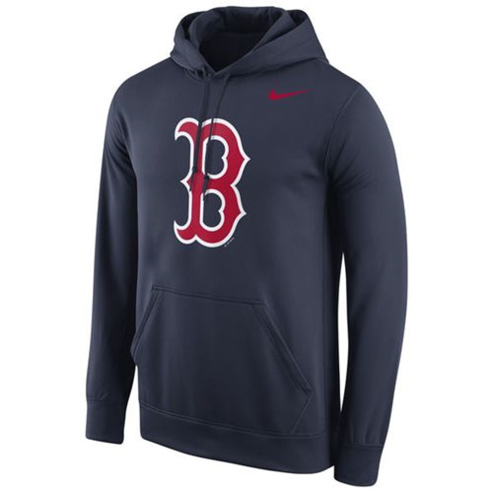 Boston Red Sox Logo Performance Pullover Navy MLB Hoodie