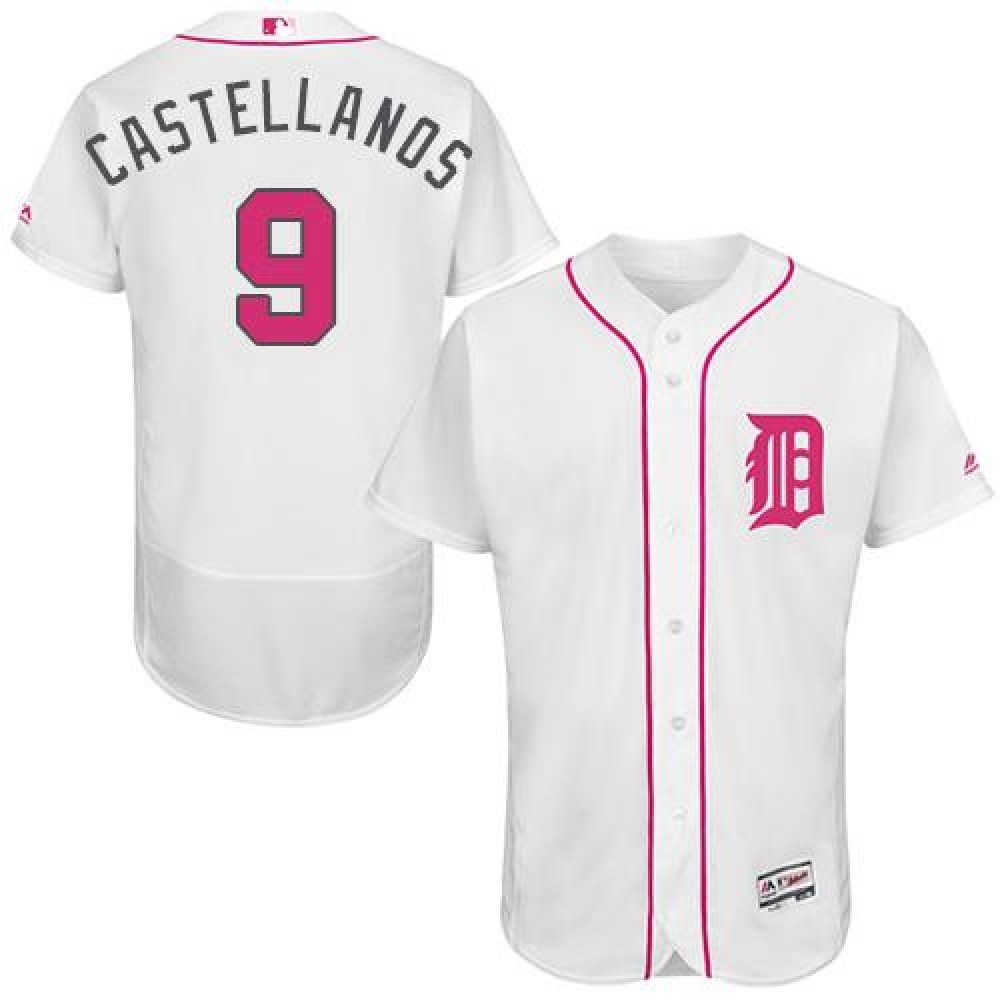 Tigers #9 Nick Castellanos White Flexbase Authentic Collection 2016 Mother’s Day Stitched MLB Jersey