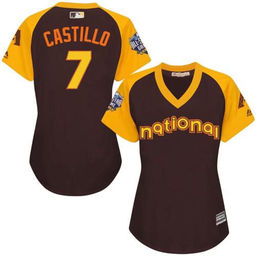 Diamondbacks #7 Welington Castillo Brown 2016 All-Star National League Women’s Stitched MLB Jersey