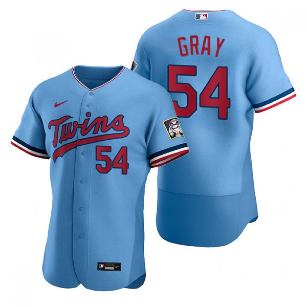 Men’s Minnesota Twins #54 Sonny Gray Blue Flex Base Stitched Jersey