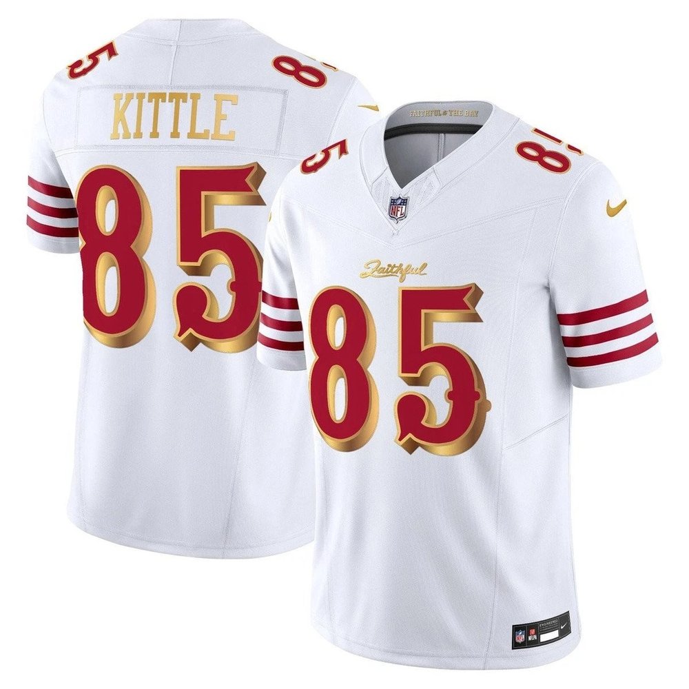Men’s San Francisco 49ers #85 George Kittle White Rivalries Collection F.U.S.E. Vapor Limited Stitched Jersey