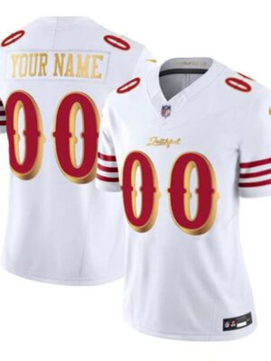 Women's San Francisco 49ers Custom White Rivalries Collection F.U.S.E. Vapor Limited Stitched Jersey