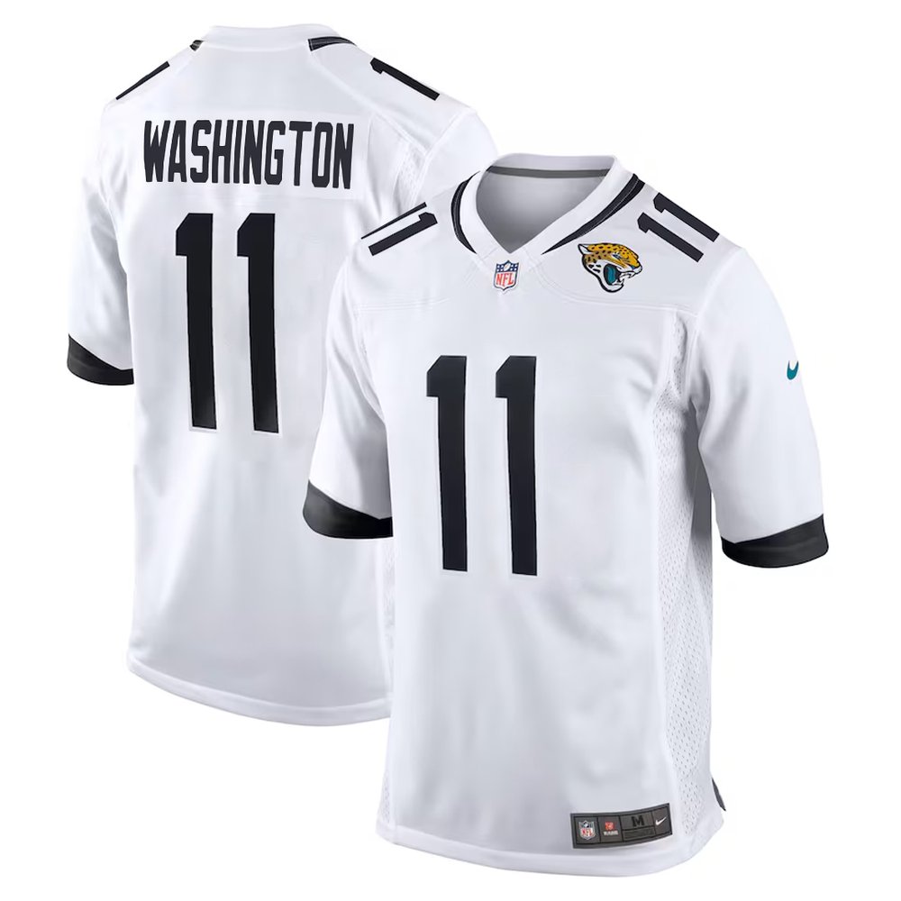 Men’s Jacksonville Jaguars #11 Parker Washington Nike White Team Game Jersey