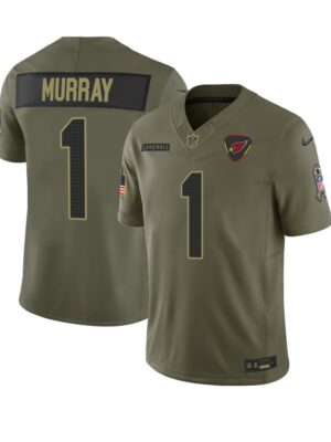 Youth's Arizona Cardinals #1 Kyler Murray Nike Olive 2025 Salute to Service Retired Limited Jersey