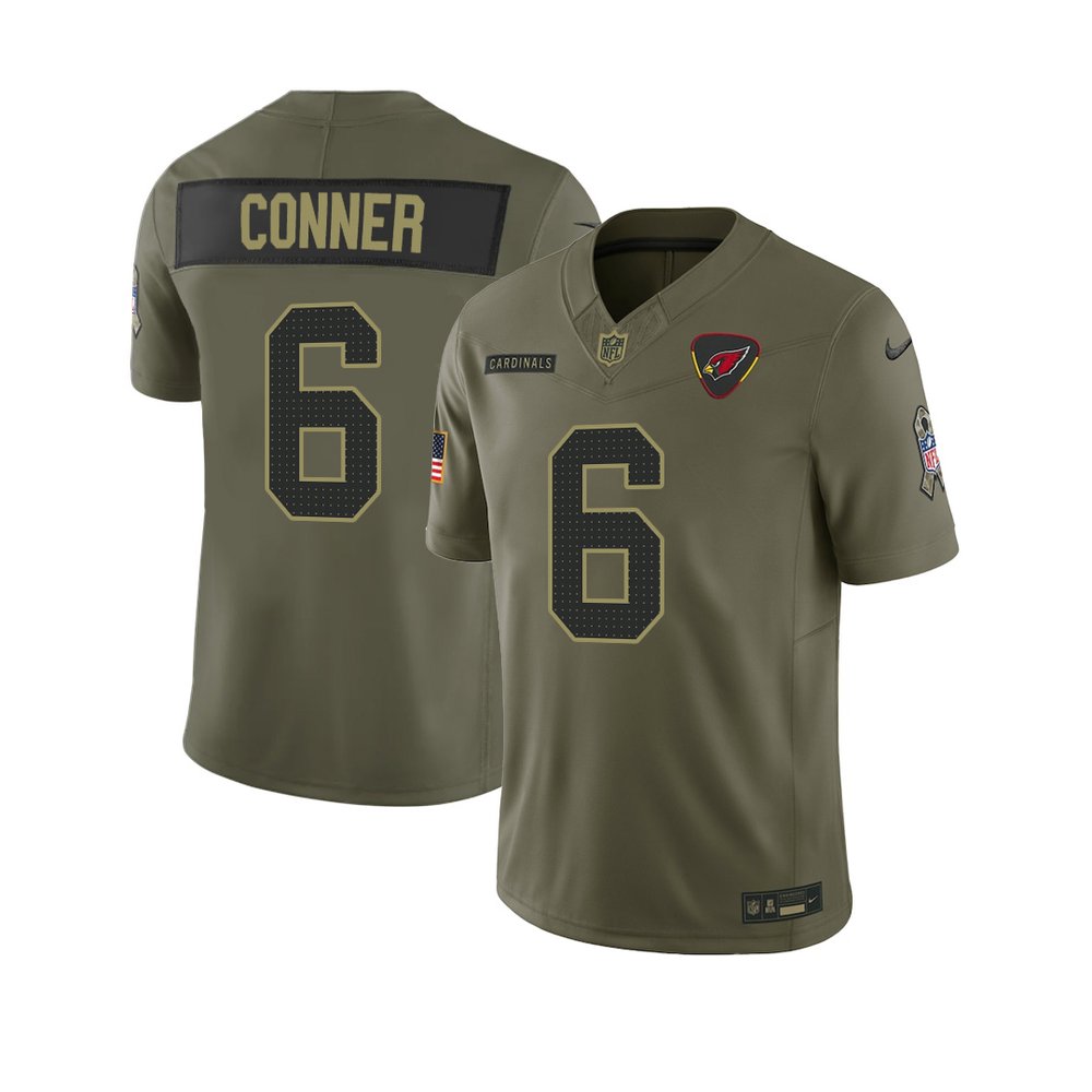 Youth’s Arizona Cardinals #6 James Conner Nike Olive 2025 Salute to Service Retired Limited Jersey