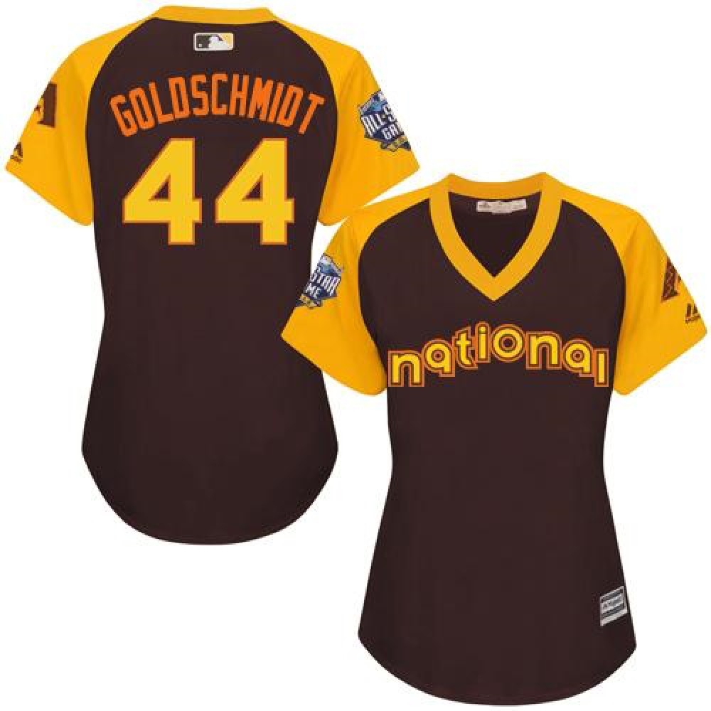 Diamondbacks #44 Paul Goldschmidt Brown 2016 All-Star National League Women’s Stitched MLB Jersey