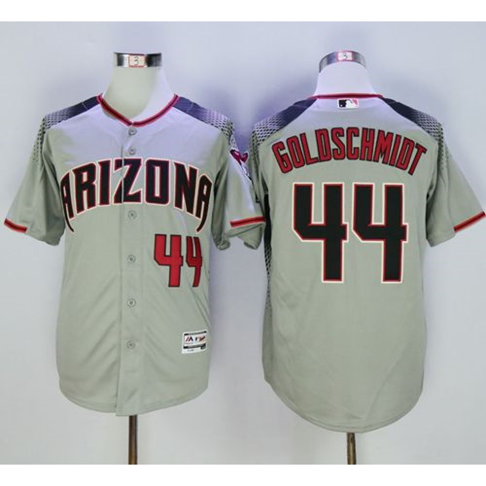 Diamondbacks #44 Paul Goldschmidt Gray/Brick New Cool Base Stitched MLB Jersey