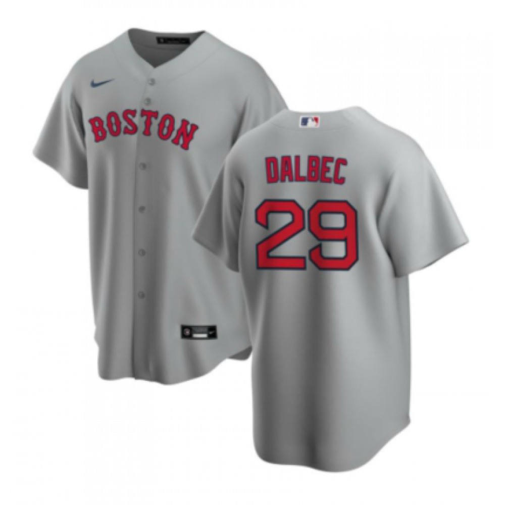 Men’s Boston Red Sox #29 Bobby Dalbec Gray Cool Base Stitched Jersey