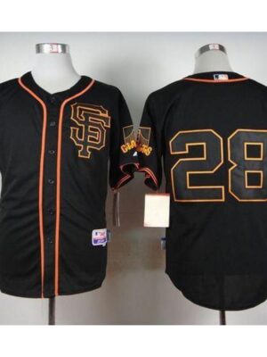 Giants #28 Buster Posey Black Alternate Cool Base Stitched MLB Jersey