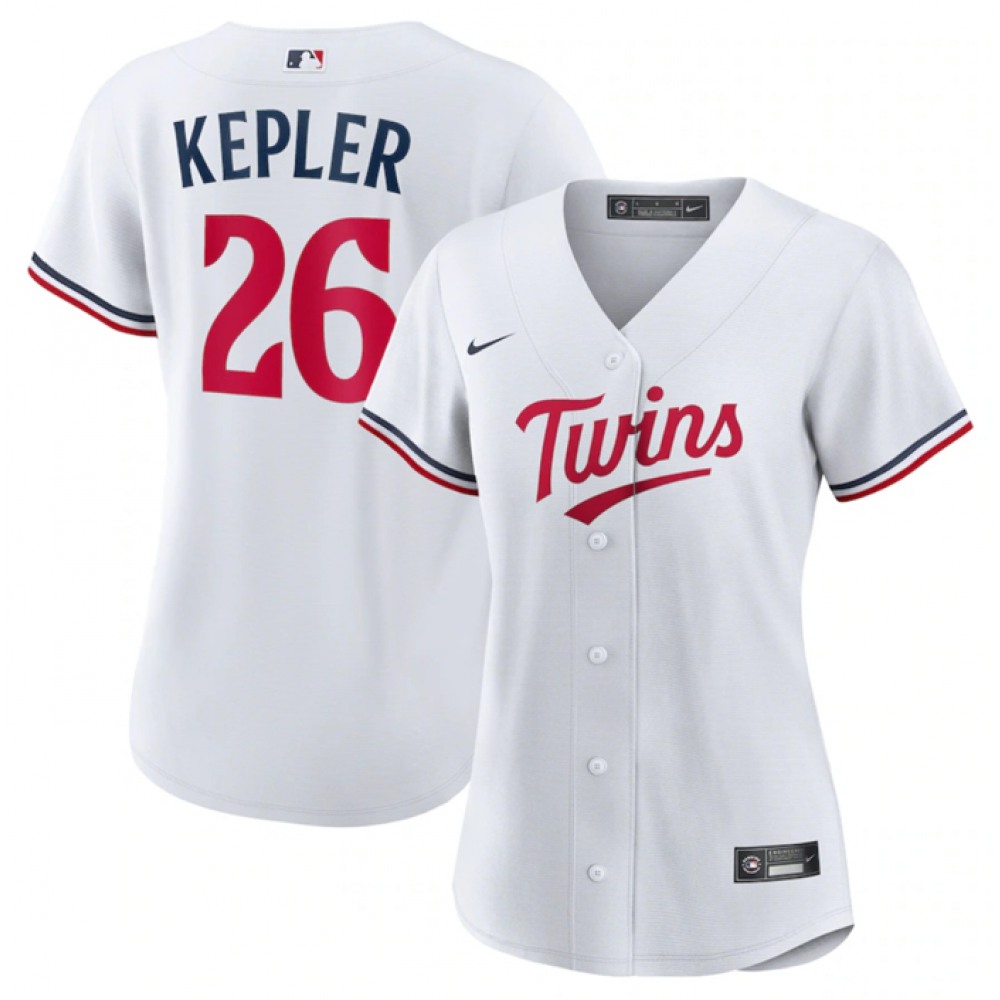 Women’s Minnesota Twins #26 Max Kepler White Stitched Jersey(Run Small)