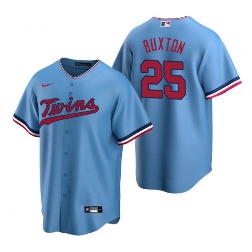 Men’s Minnesota Twins #25 Byron Buxton Blue Cool Base Stitched Jersey