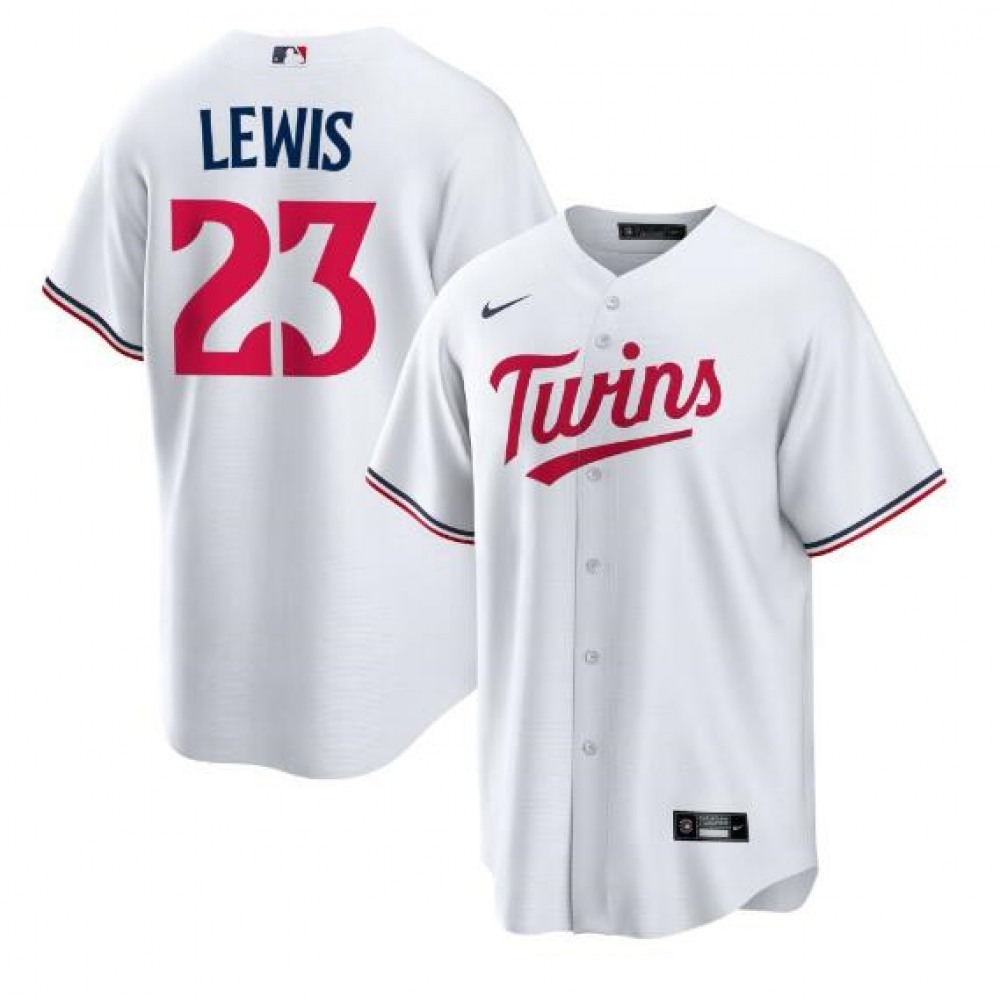 Men’s Minnesota Twins #23 Royce Lewis White Cool Base Stitched Baseball Jersey