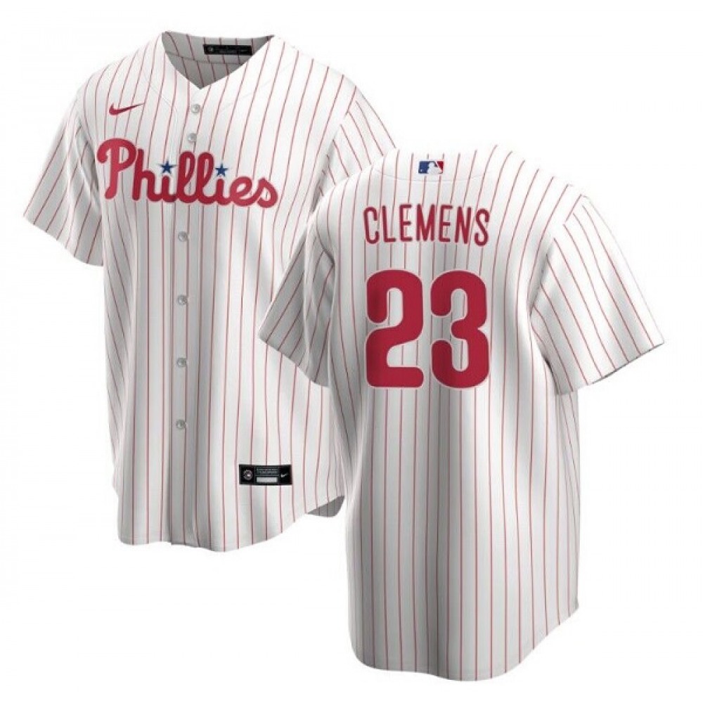 Men’s Philadelphia Phillies #23 Kody Clemens White Cool Base Stitched Baseball Jersey