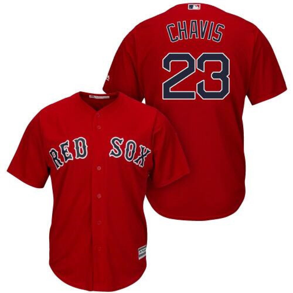 Men’s Boston Red Sox #23 Michael Chavis Red 2019 Gold Program Cool Base Stitched MLB Jersey
